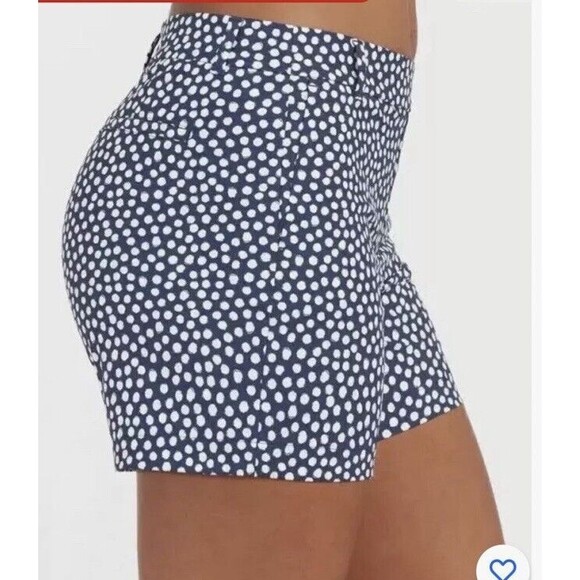 SPANX Sunshine Shorts 6" Navy Painted Dot Women's Size XL - Picture 2 of 14